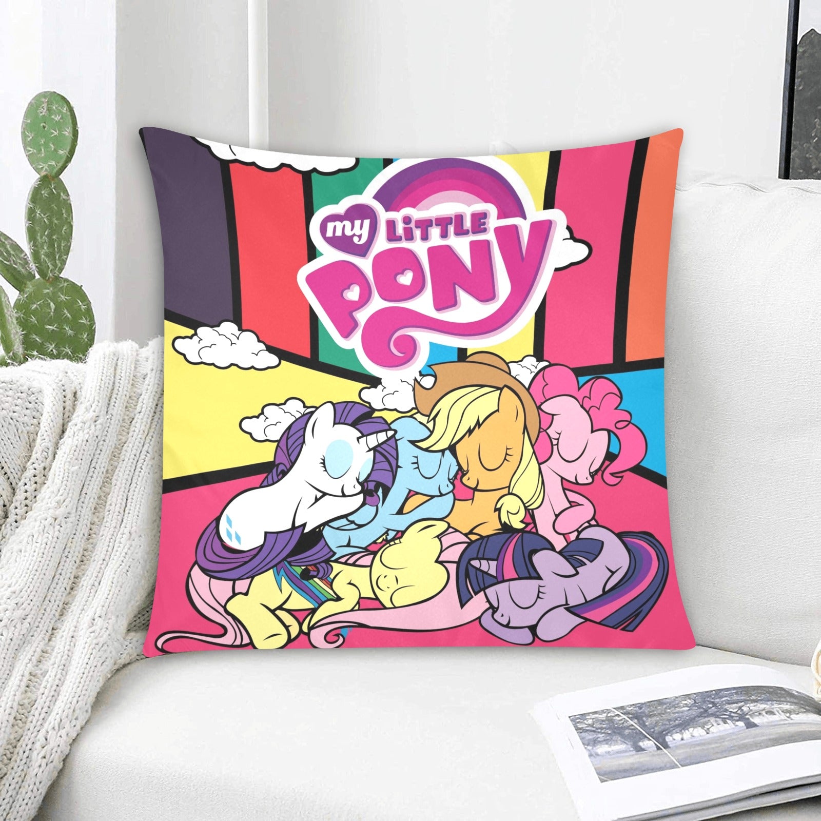 My Little Pony Zippered Cushion Cover 20"x20" - The Cool Collective AU