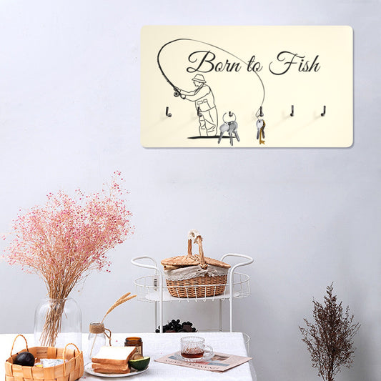 Born to Fish Wall Mounted Decor Key Holder - The Cool Collective AU