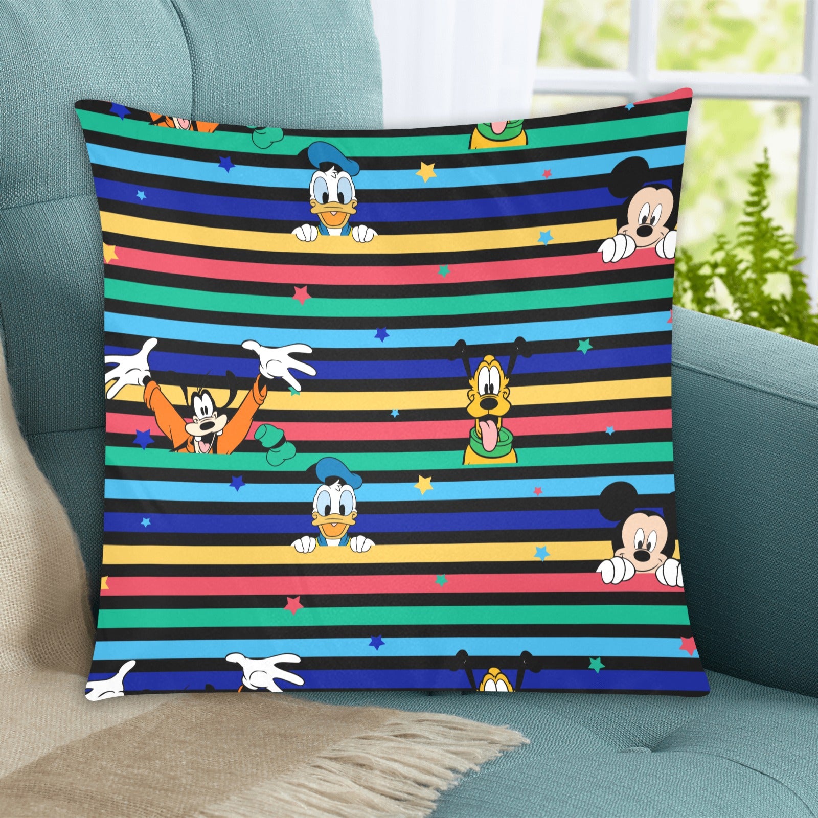 Duck, Mouse, Dog Zippered Cushion Cover 20"x20" - The Cool Collective AU