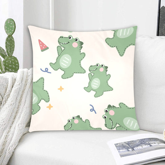 Dinosaur Zippered Cushion Cover 20"x20" - The Cool Collective AU
