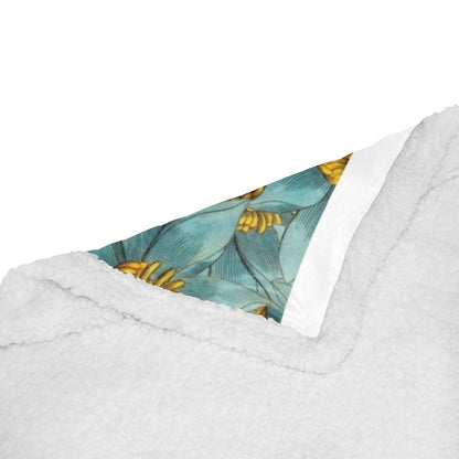 Stunning Floral Printed Double Layer Short Plush Blanket 50"X60" - The Cool Collective AU