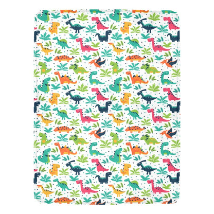 Colourful Dinosaurs Print Ultra-Soft Micro Fleece Blanket - The Cool Collective AU