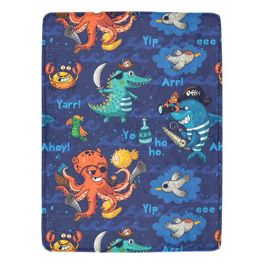 Sea Creatures Ultra-Soft Micro Fleece Blanket - The Cool Collective AU