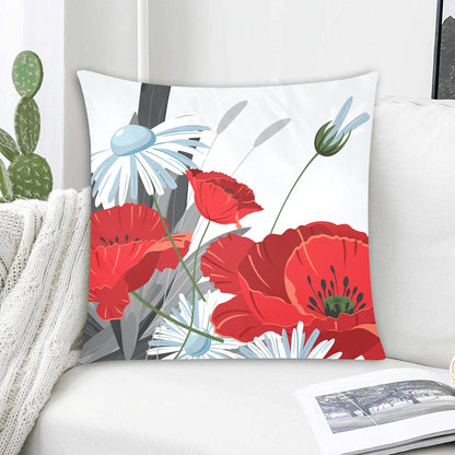Pretty Poppy Zippered Cushion Cover 20"x20" - The Cool Collective AU
