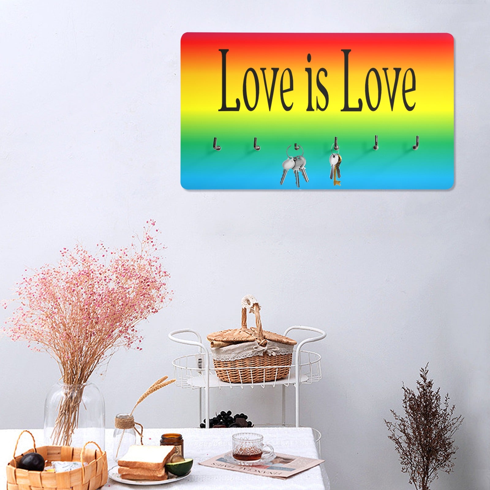 Love is Love Wall Mounted Decor Key Holder - The Cool Collective AU