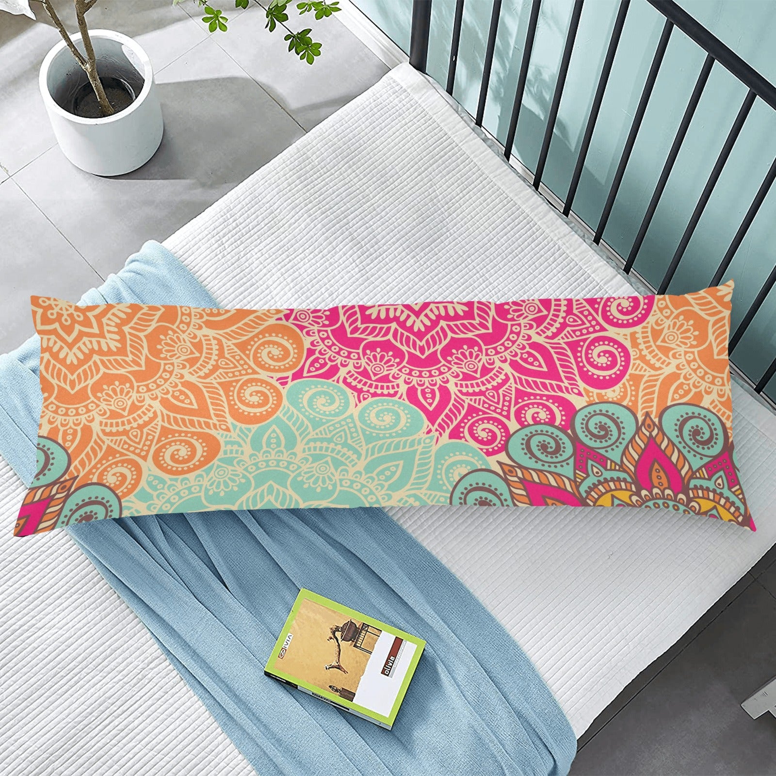 Boho Printed Body Pillow Case 20" x 54" - The Cool Collective AU
