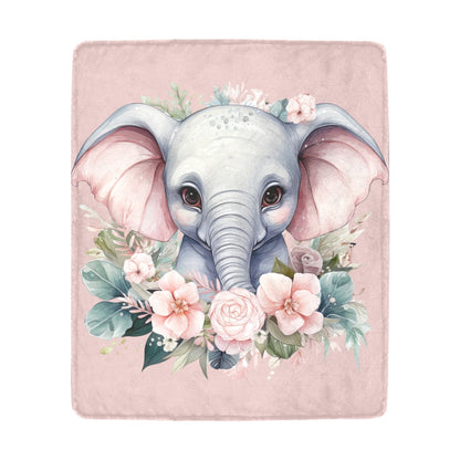Adorable Elephant - Ultra-Soft Micro Fleece Blanket 50"x60" - The Cool Collective AU