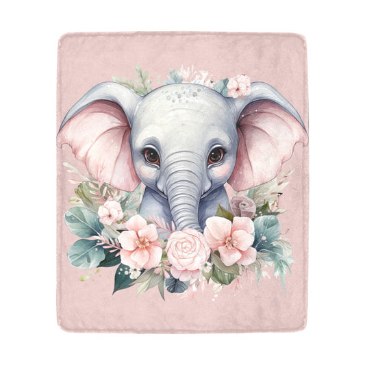 Adorable Elephant - Ultra-Soft Micro Fleece Blanket 50"x60" - The Cool Collective AU