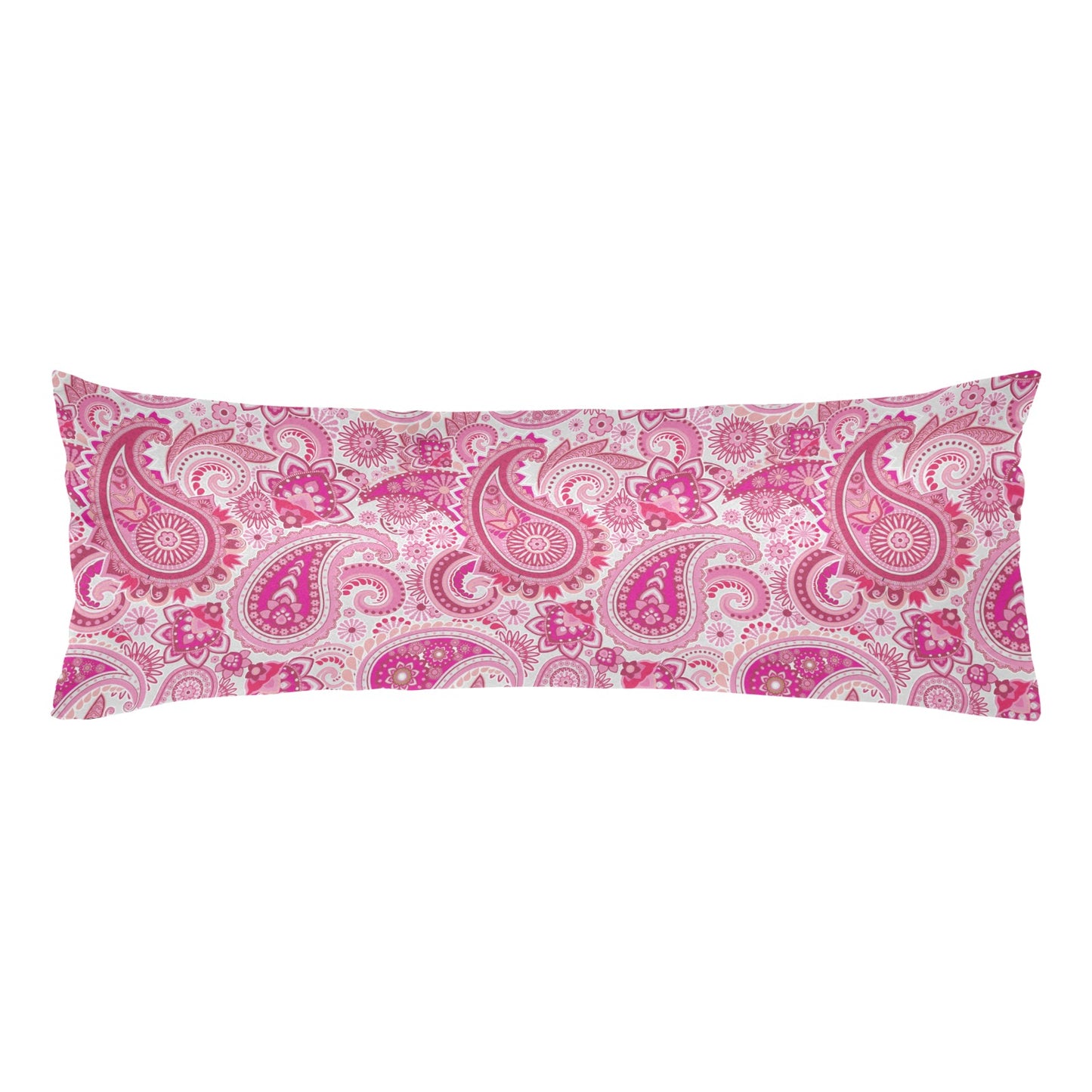 Pink Paisley Printed Body Pillow Case 20" x 54" - The Cool Collective AU
