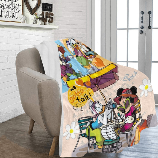 We Gotta Talk Cartoon Ultra-Soft Micro Fleece Blanket - The Cool Collective AU