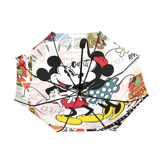 Mickey & Minnie Anti-UV Auto-Foldable Umbrella - The Cool Collective AU