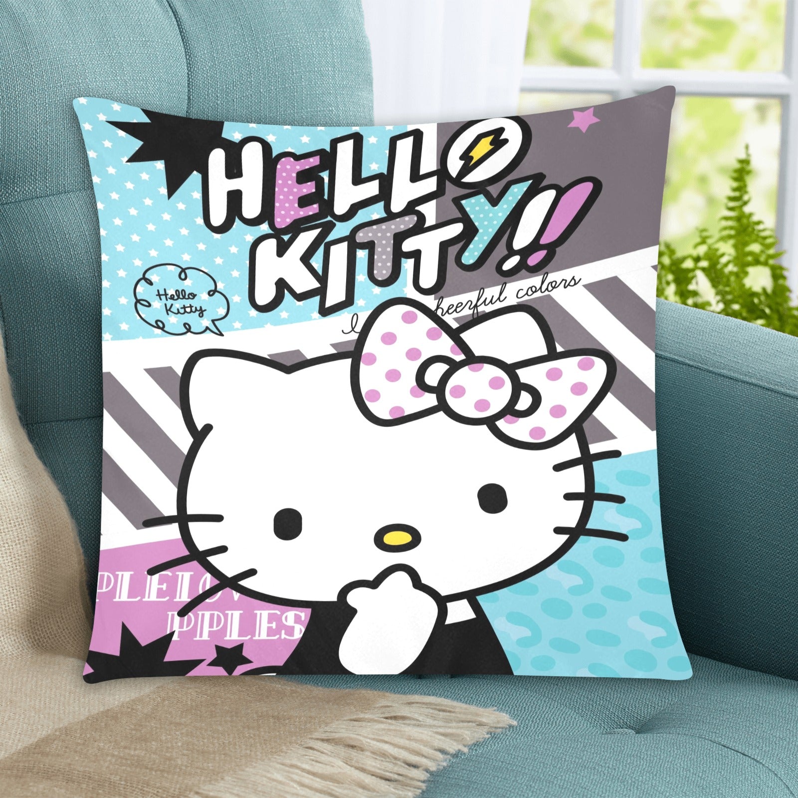 Hello Kitty 4 Zippered Cushion Cover 20"x20" - The Cool Collective AU
