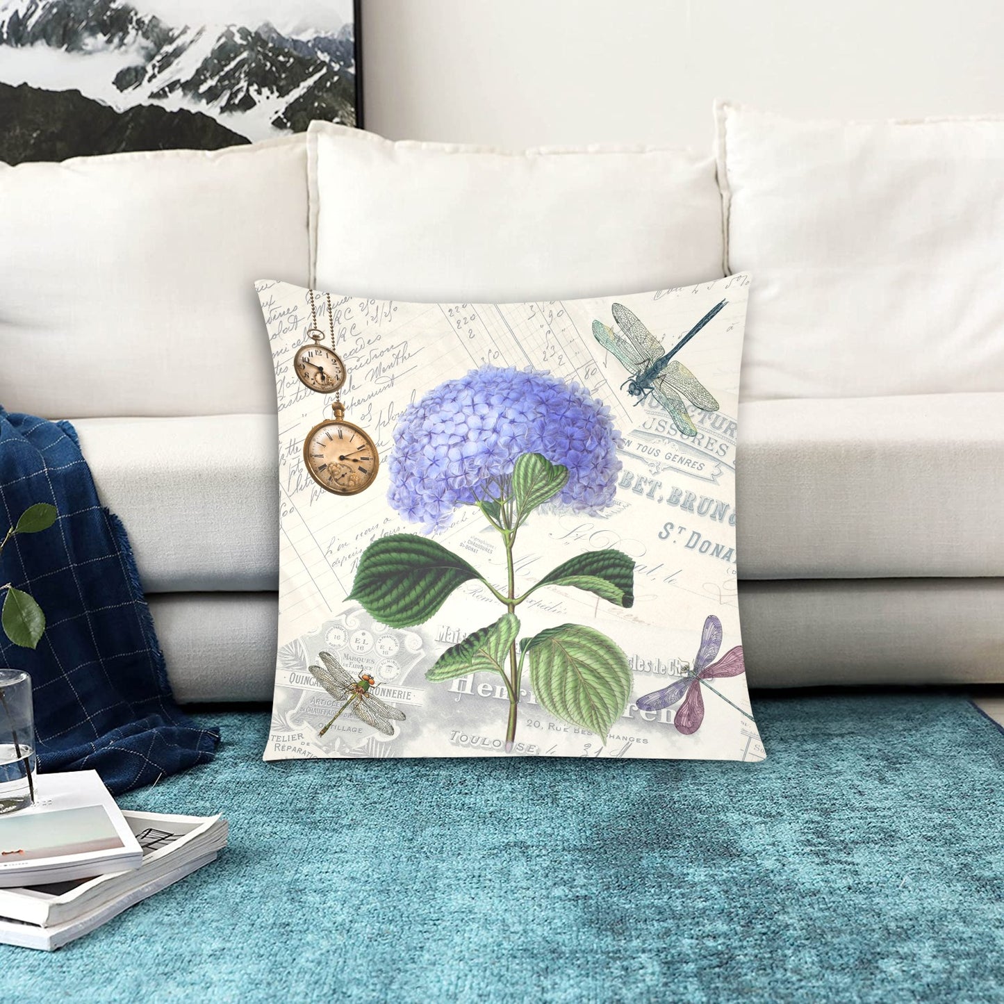 Victorian Vintage Zippered Cushion Cover 20"x20" - The Cool Collective AU