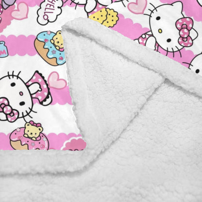 Hello Kitty Double Layer Short Plush Blanket 50"X60" - The Cool Collective AU