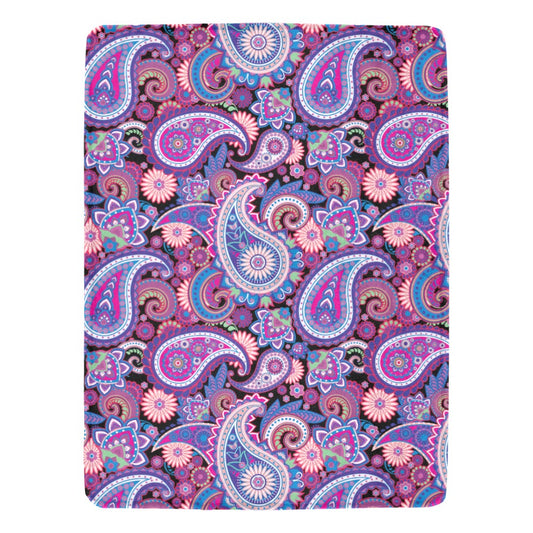 Paisley Printed Ultra-Soft Micro Fleece Blanket - The Cool Collective AU