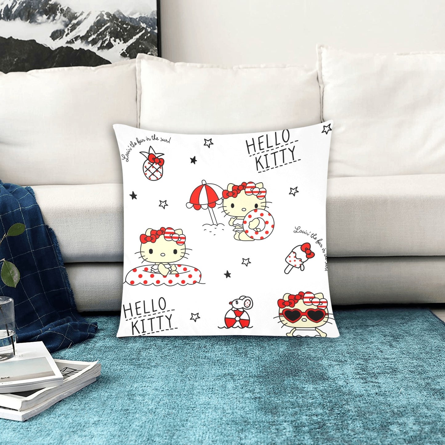 Hello Kitty Zippered Cushion Cover 20"x20" - The Cool Collective AU