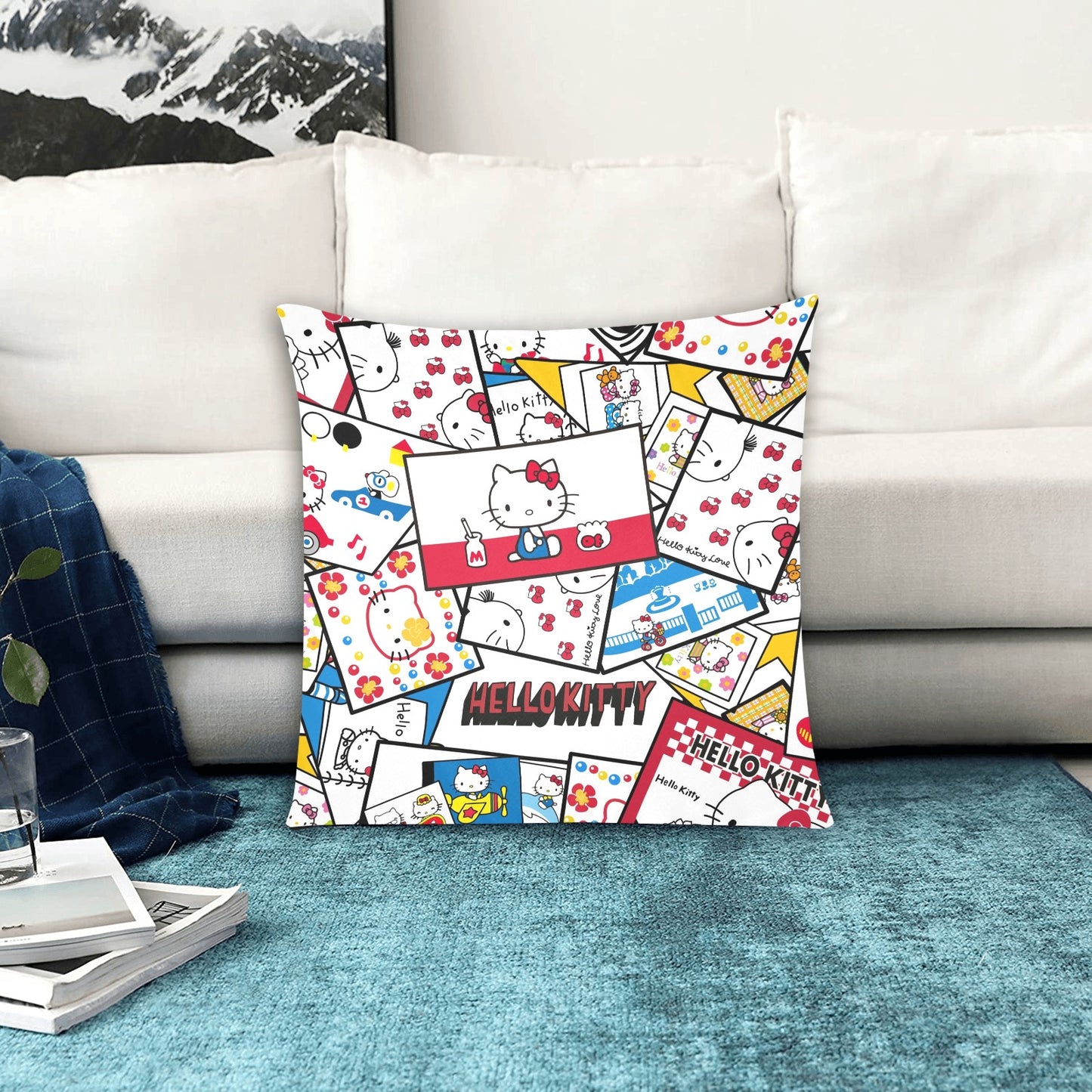 Hello Kitty Inspired Zippered Cushion Cover 20"x20" - The Cool Collective AU
