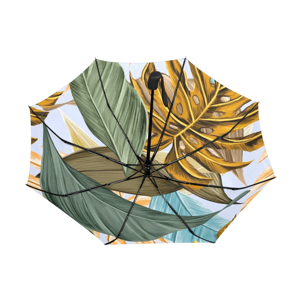 Orange Tropical Anti-UV Auto-Foldable Umbrella - The Cool Collective AU