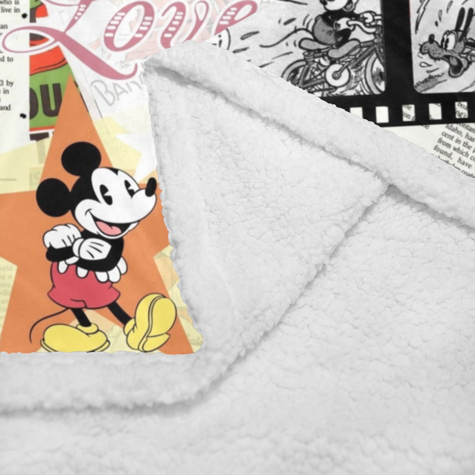 Minnie & Mickey Inspired Double Layer Short Plush Blanket 50"X60" - The Cool Collective AU