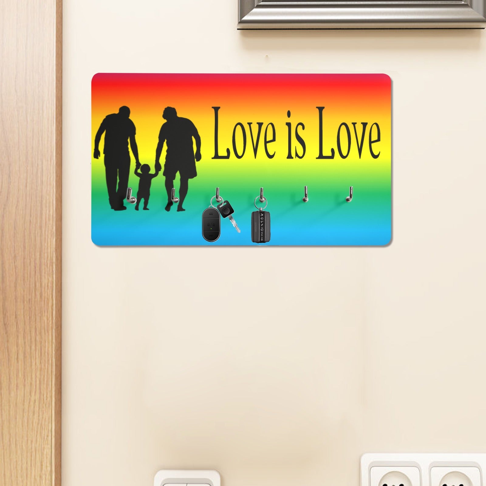 Love is Love Wall Mounted Decor Key Holder - The Cool Collective AU