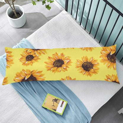 Reversible Sunflowers Design Body Pillow Case 20" x 54" - The Cool Collective AU