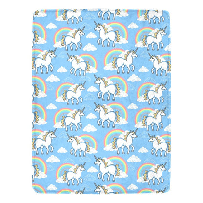 Unicorns & Rainbows Ultra-Soft Micro Fleece Blanket - The Cool Collective AU