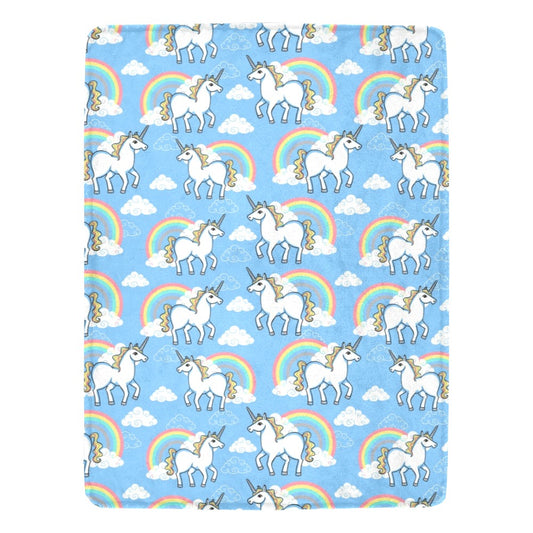 Unicorns & Rainbows Ultra-Soft Micro Fleece Blanket - The Cool Collective AU