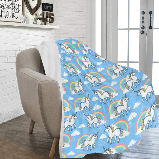Unicorns & Rainbows Ultra-Soft Micro Fleece Blanket - The Cool Collective AU