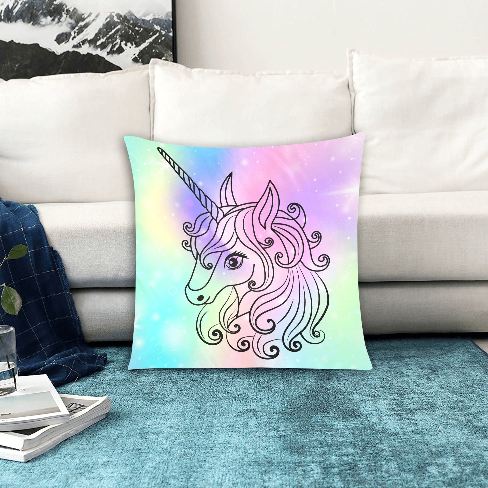 Unicorn Zippered Cushion Cover 20"x20" - The Cool Collective AU