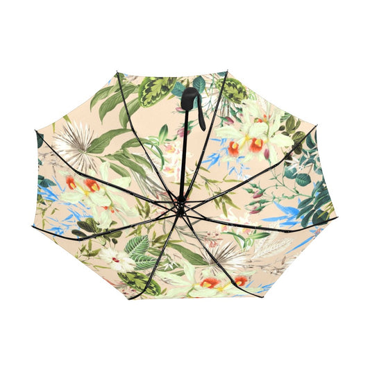Tropical floral Anti-UV Auto-Foldable Umbrella - The Cool Collective AU