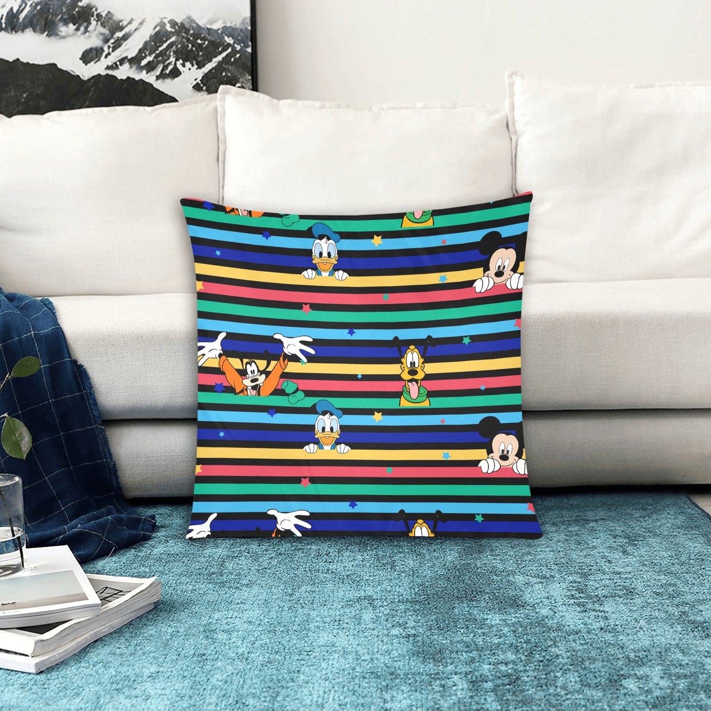 Duck, Mouse, Dog Zippered Cushion Cover 20"x20" - The Cool Collective AU