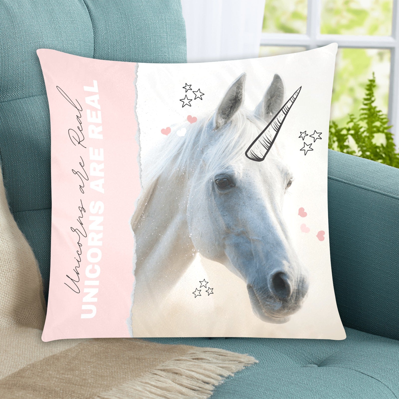 Unicorn Zippered Cushion Cover 20"x20" - The Cool Collective AU