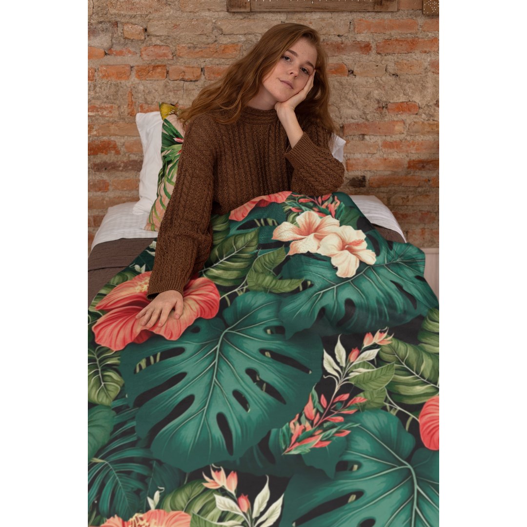 Tropical Ultra-Soft Micro Fleece Blanket - The Cool Collective AU