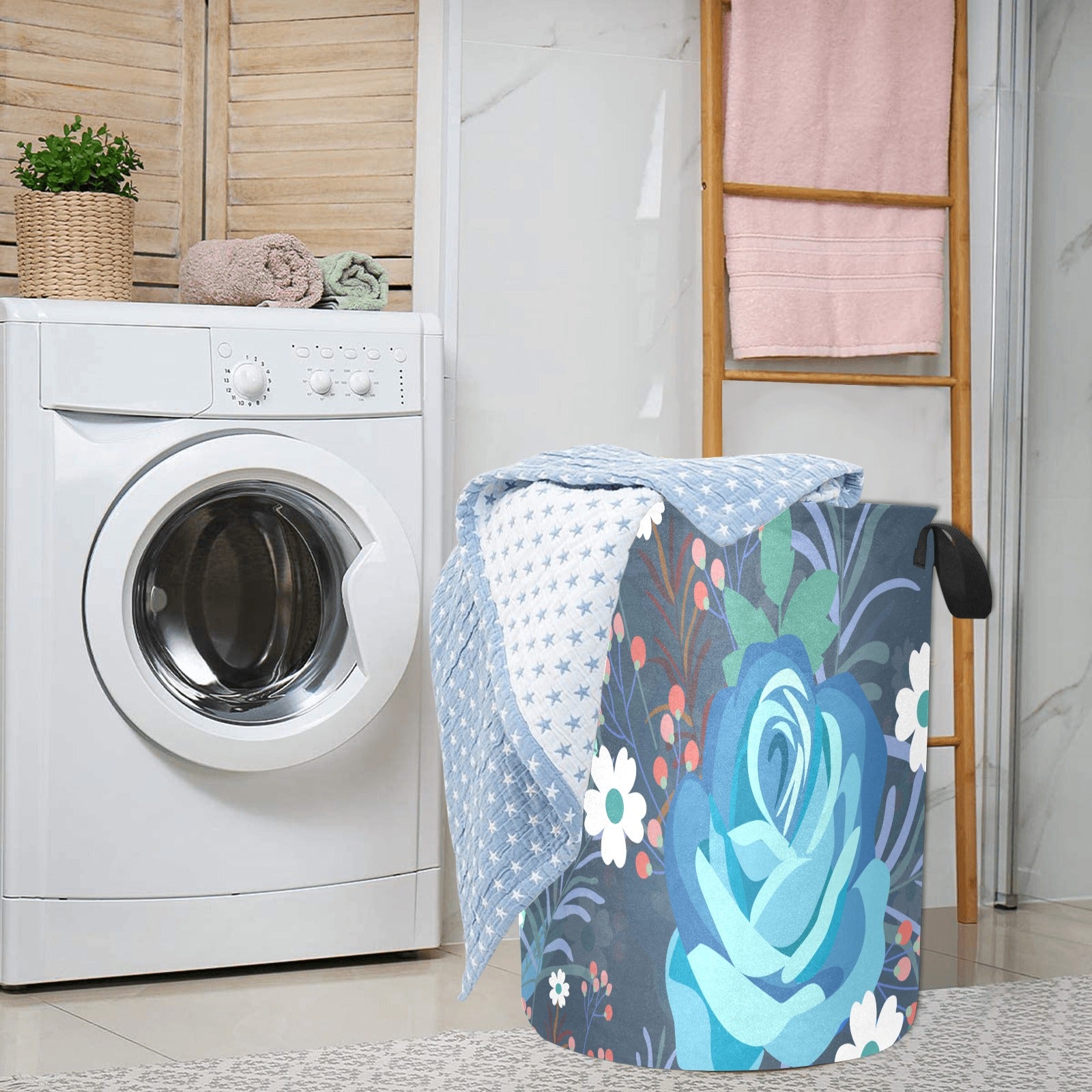 Blue Floral Laundry Bag - The Cool Collective AU