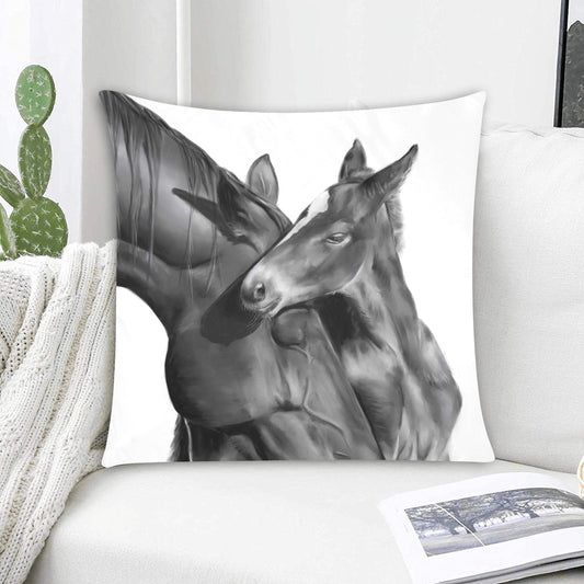 Mare & Foal Cushion Cover Zippered Cushion Cover 20"x20" - The Cool Collective AU