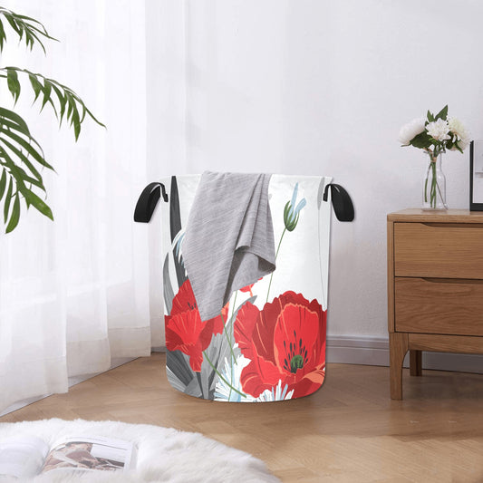 Red Floral Poppies Laundry Bag - The Cool Collective AU