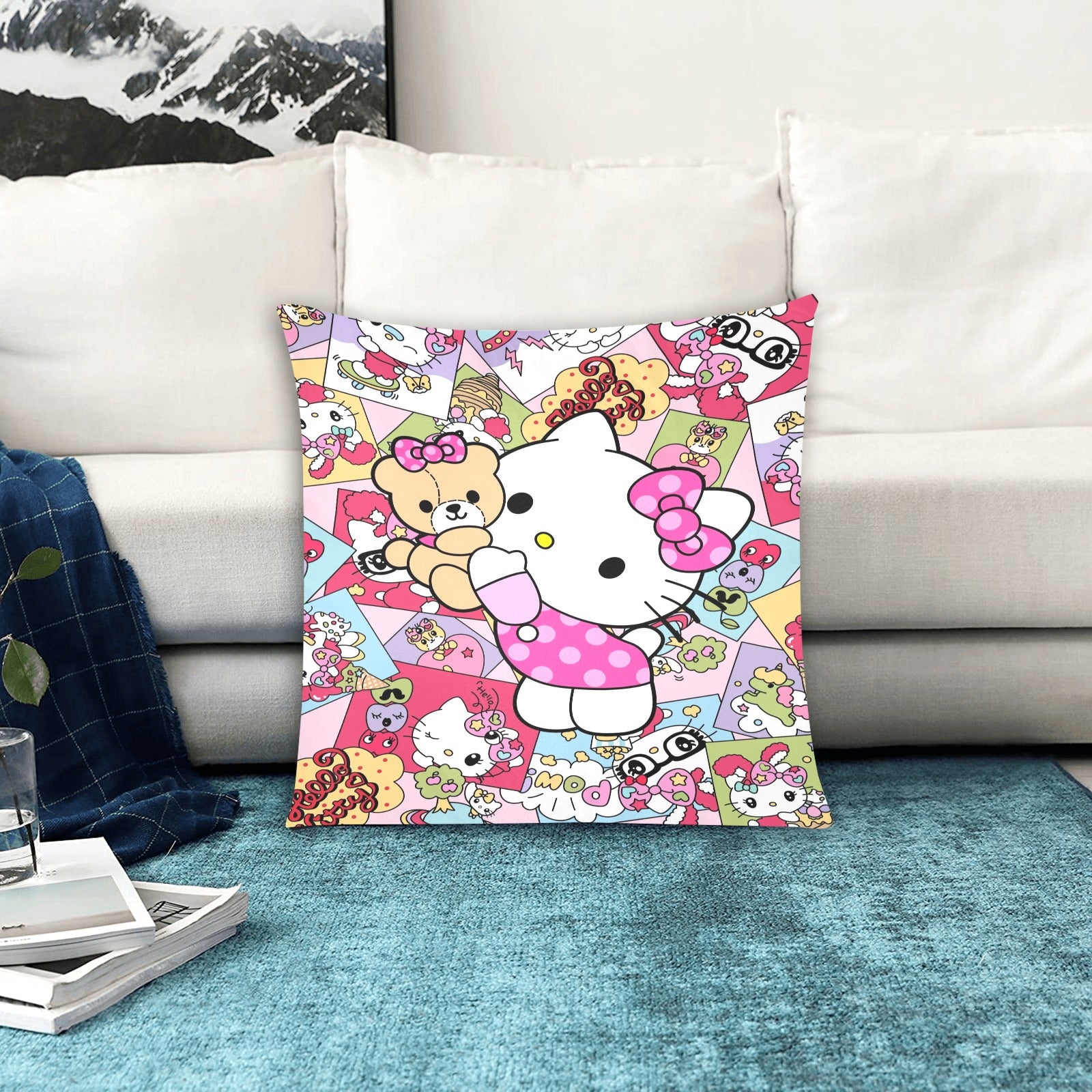 Hello Kitty Zippered Cushion Cover 20"x20" - The Cool Collective AU