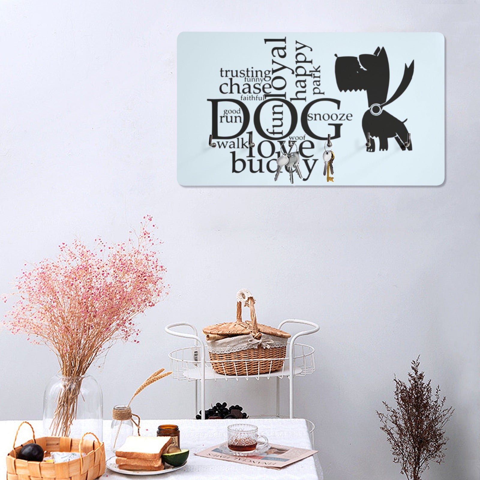 Puppy Word Art Wall Mounted Decor Key Holder - The Cool Collective AU
