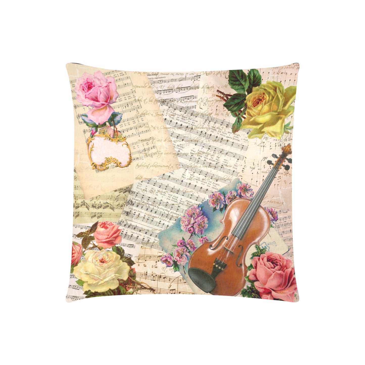 Victorian Vintage Zippered Cushion Cover 20"x20" - The Cool Collective AU