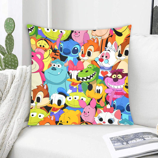 Cartoon Characters Zippered Cushion Cover 20"x20" - The Cool Collective AU