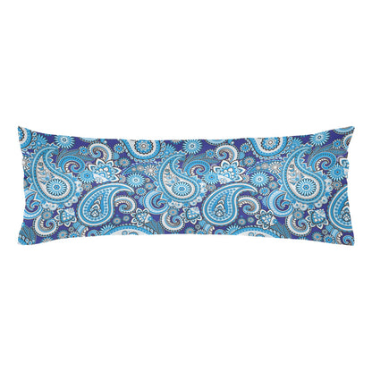 Blue Paisley Printed Body Pillow Case 20" x 54" - The Cool Collective AU