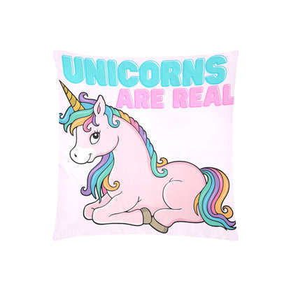 Unicorns Are Real Zippered Cushion Cover 20"x20" - The Cool Collective AU