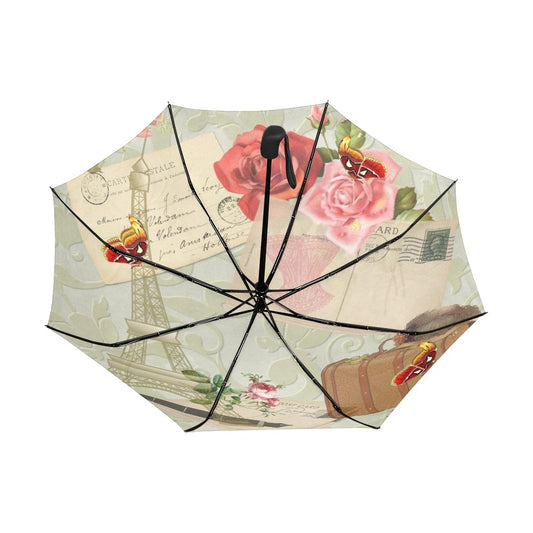 Vintage Paris Anti-UV Auto-Foldable Umbrella - The Cool Collective AU
