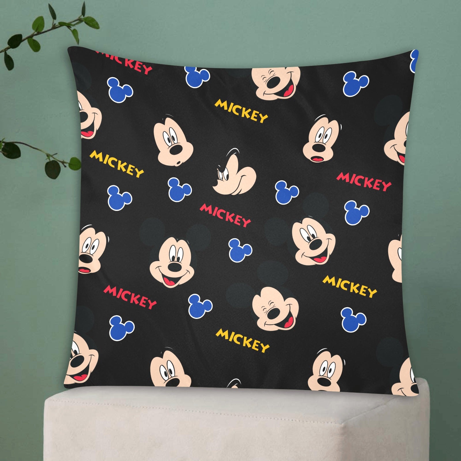 Mickey Zippered Cushion Cover 20"x20" - The Cool Collective AU
