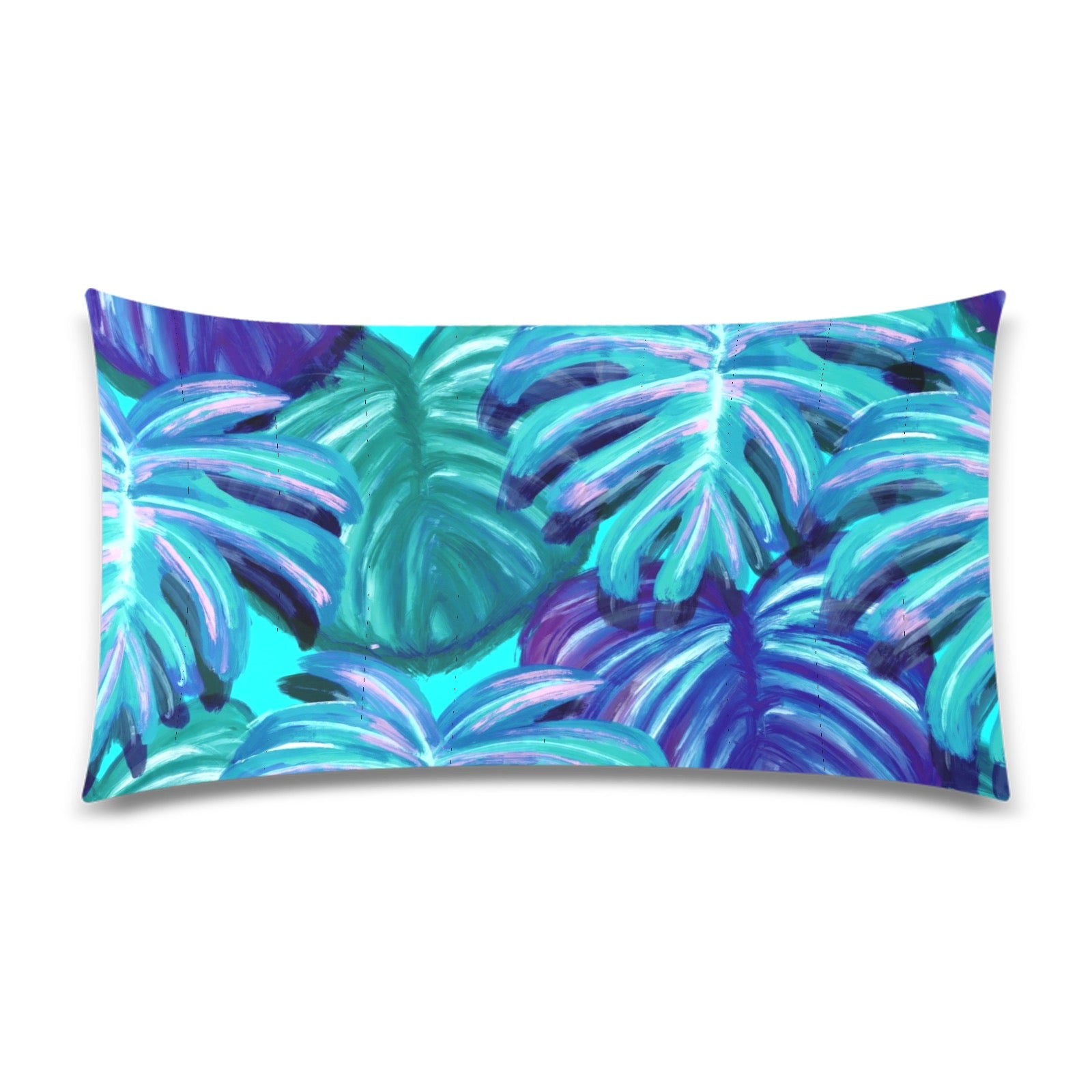 Tropical Blues Rectangle Pillow Case 20"x36" - The Cool Collective AU