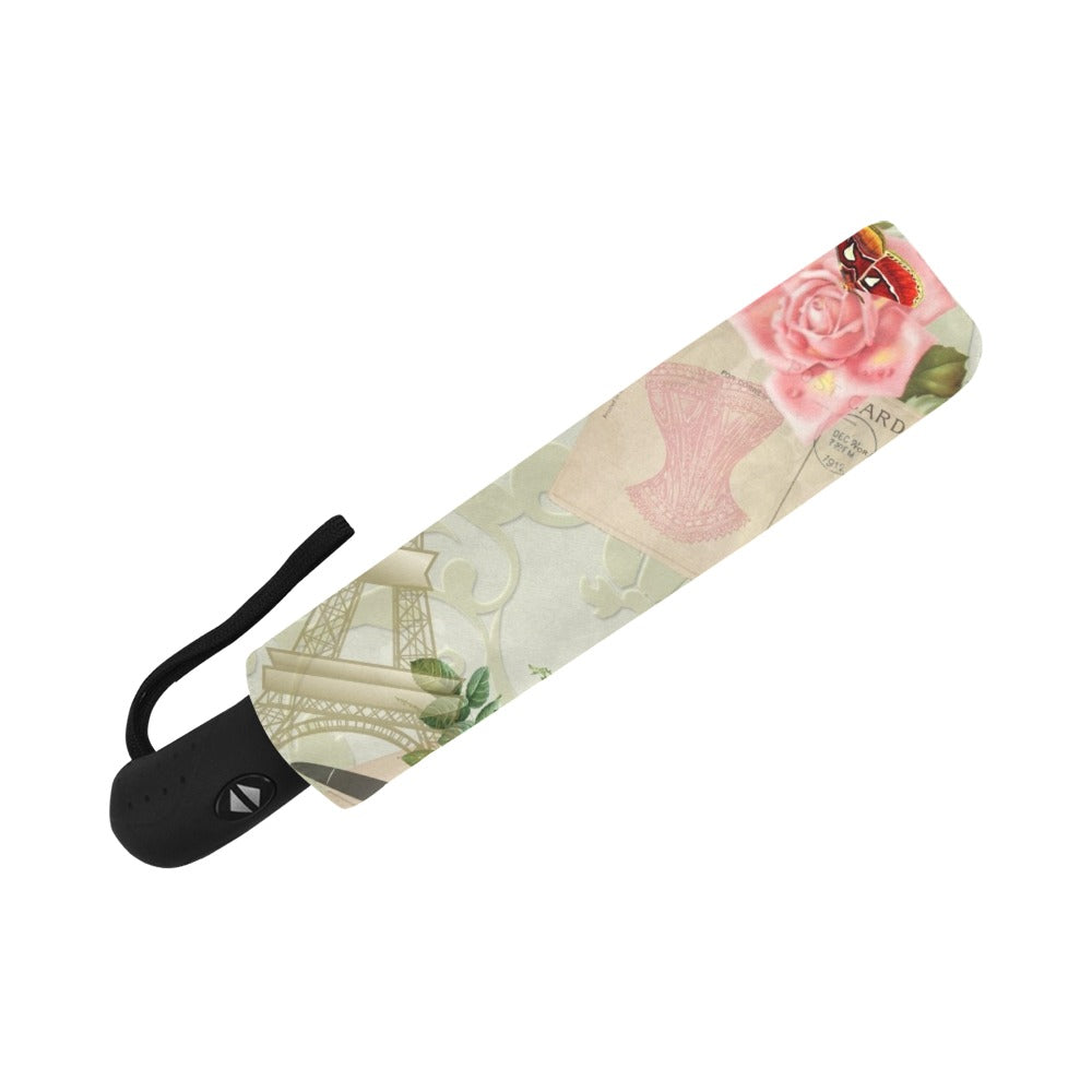 Vintage Paris Anti-UV Auto-Foldable Umbrella - The Cool Collective AU