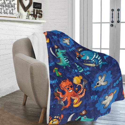 Sea Creatures Ultra-Soft Micro Fleece Blanket - The Cool Collective AU