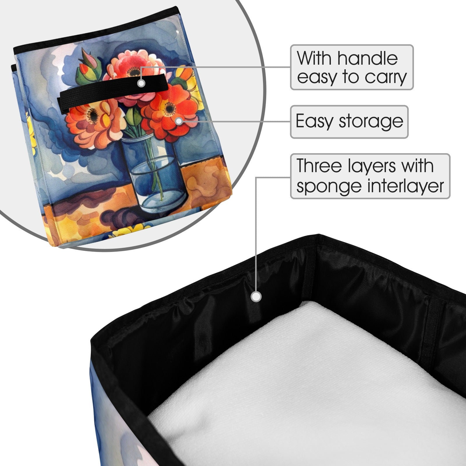 Frida Floral Quilt Storage Bag - The Cool Collective AU