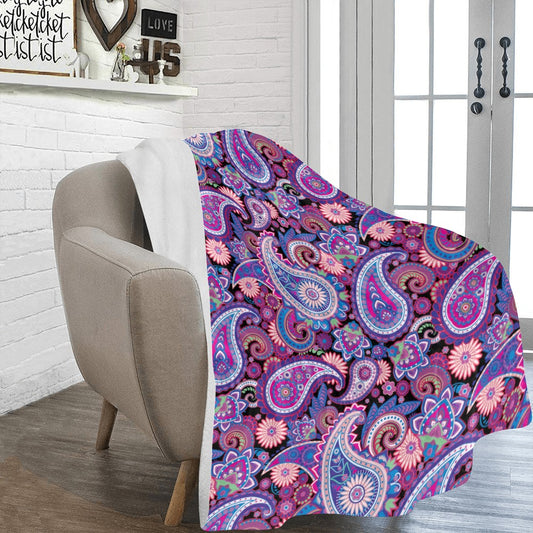 Paisley Printed Ultra-Soft Micro Fleece Blanket - The Cool Collective AU