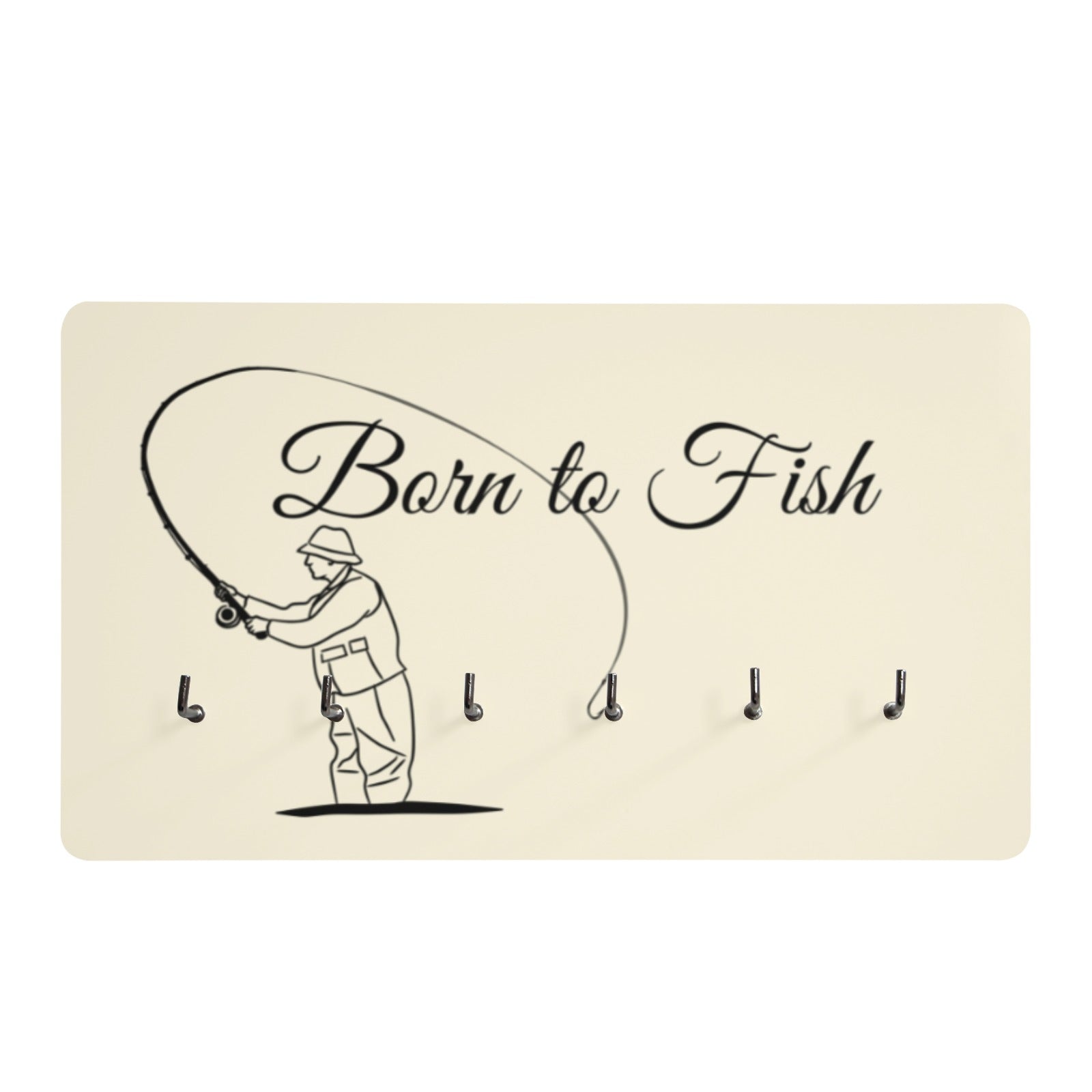 Born to Fish Wall Mounted Decor Key Holder - The Cool Collective AU